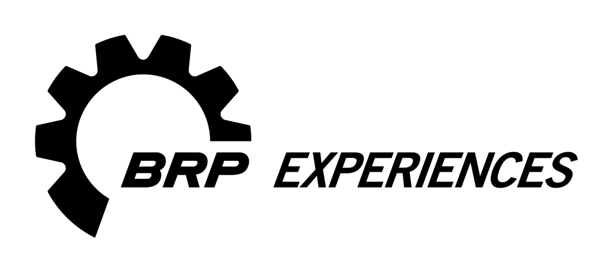 BRP Experiences logo with gear design.